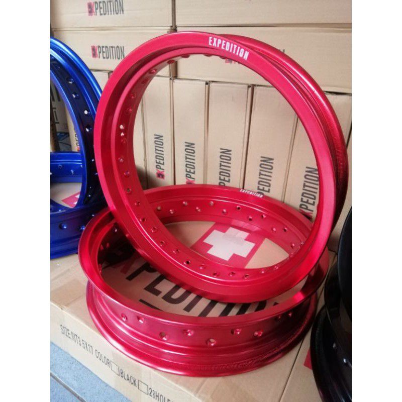 velg exoedition merah hole 36 ruji