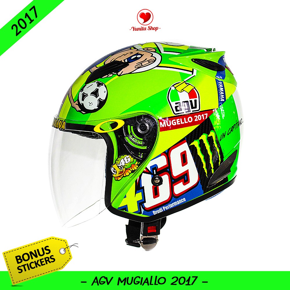Helm Replika MotoGP AGV Mugiallo 2017 VR46 Helm Rossi