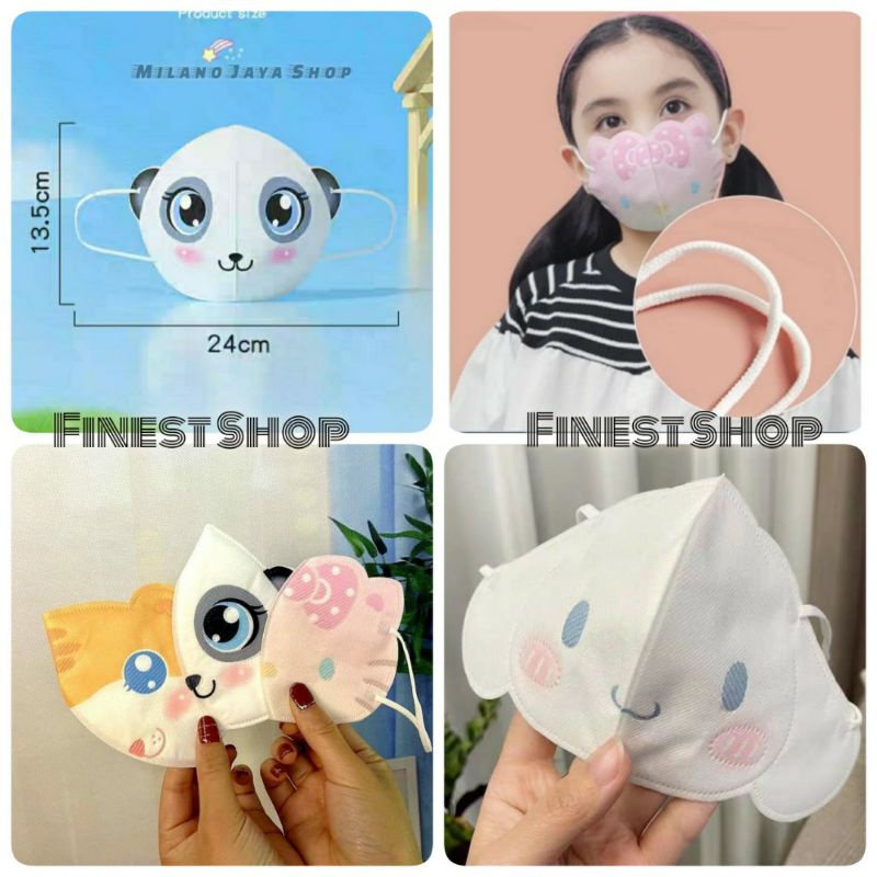 10 PCS Masker 3D Anak Dewasa Bayi Anti Debu Baby Korean Mask Cute Face Mask Karakter Lucu Cinnamonroll Animal Kitty Melody Ultraman Spiderman Panda Superwings Iron Man Masker Lucu