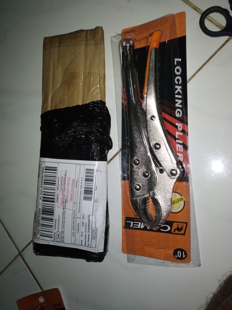 Tang Buaya Chrome 10inchi Camel