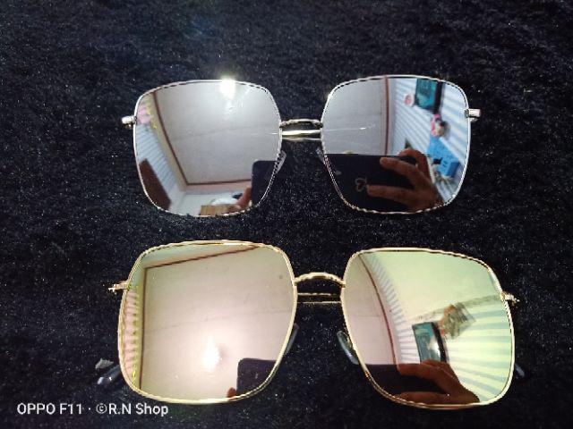[bayar Di Tempat]square Glasses Frame Women Retro Brand Designer Sunglasses For Female New Summer