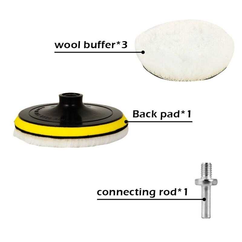 Sponge Poles Mobil Bahan Wol Lembut Poles Motor Polisher Pad 3 Inch 8 Cm