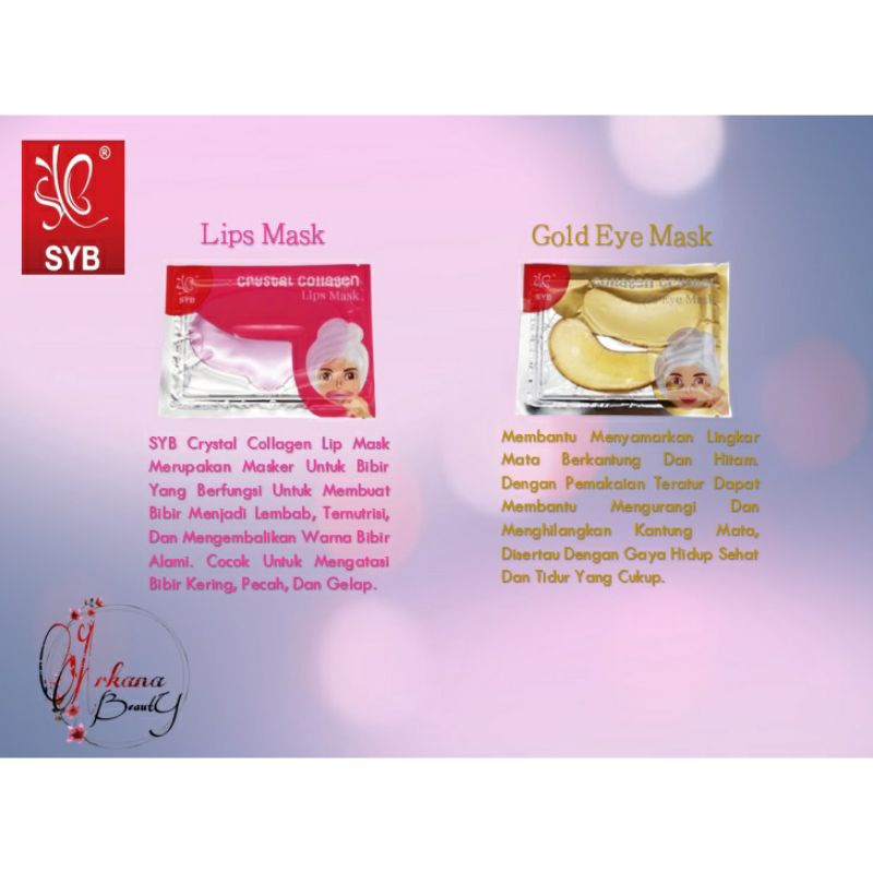 SYB Crystal Collagen Lip Mask / Eye Mask / Masker Mata dan Bibir Collagen