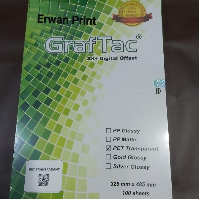 

STICKER VINYL LASER A3+ GRAFTAC PET TRANSPARANT ( ISI 100)