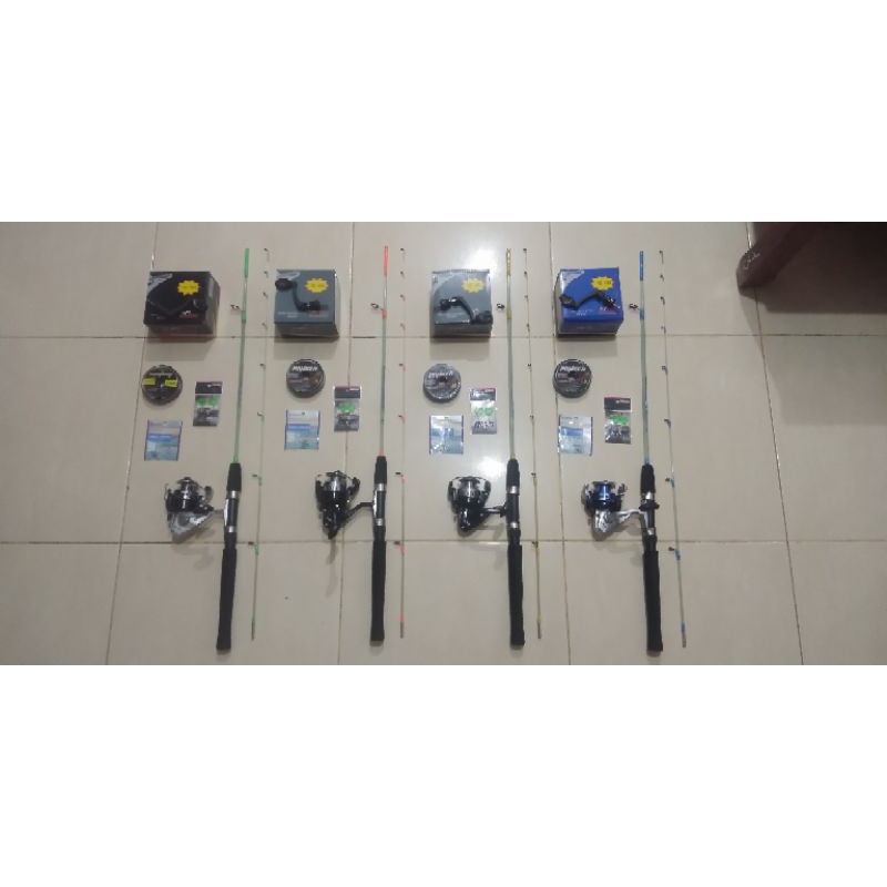 satuset pancing udang reel daido 135 cm lengkap
