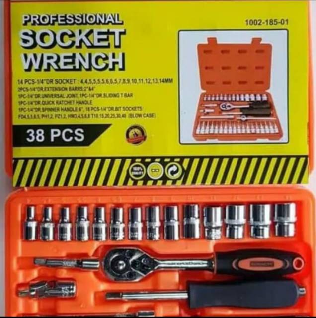 Kenmaster  , 38 PCS , Kunci Sok Set , Premium professional socket wrench