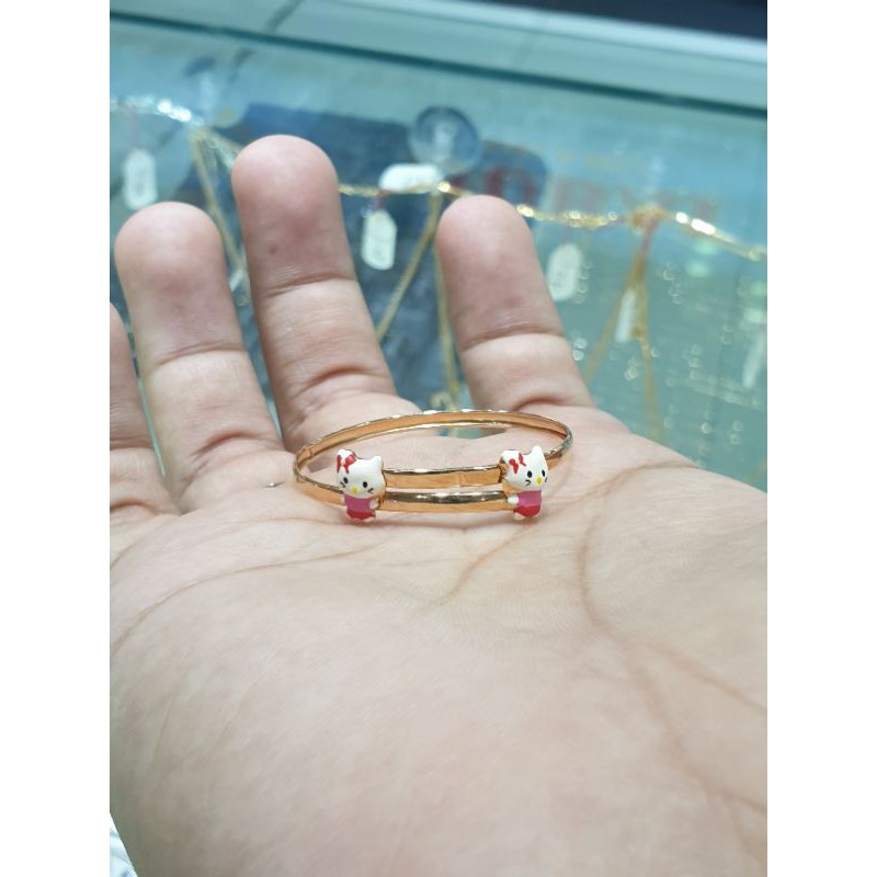 gelang bayi serut emas 700 hellokitty