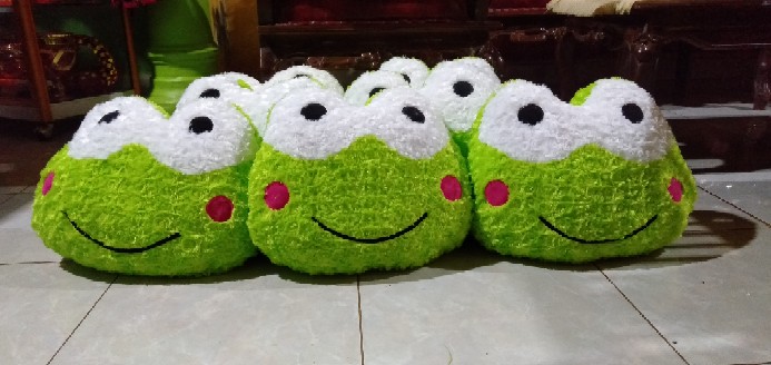 Bantal Kepala Keropy Lucu Bulu Mawar