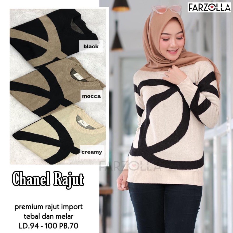 Baju Atasan Rajut Chanel Rajut Original by Farzolla