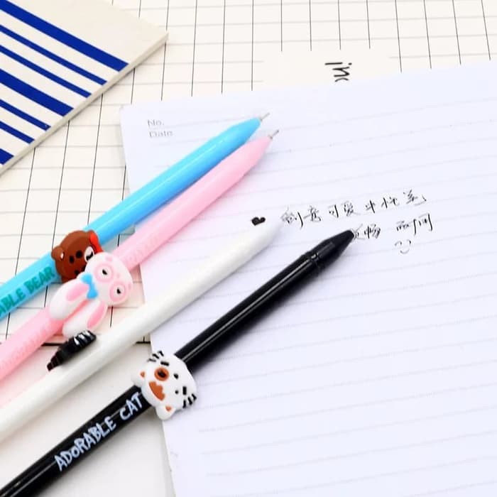 

P238 Pulpen Adorable Pen Pena Bolpoin Karakter Kucing Lucu Simple Alat Tulis Unik ATK