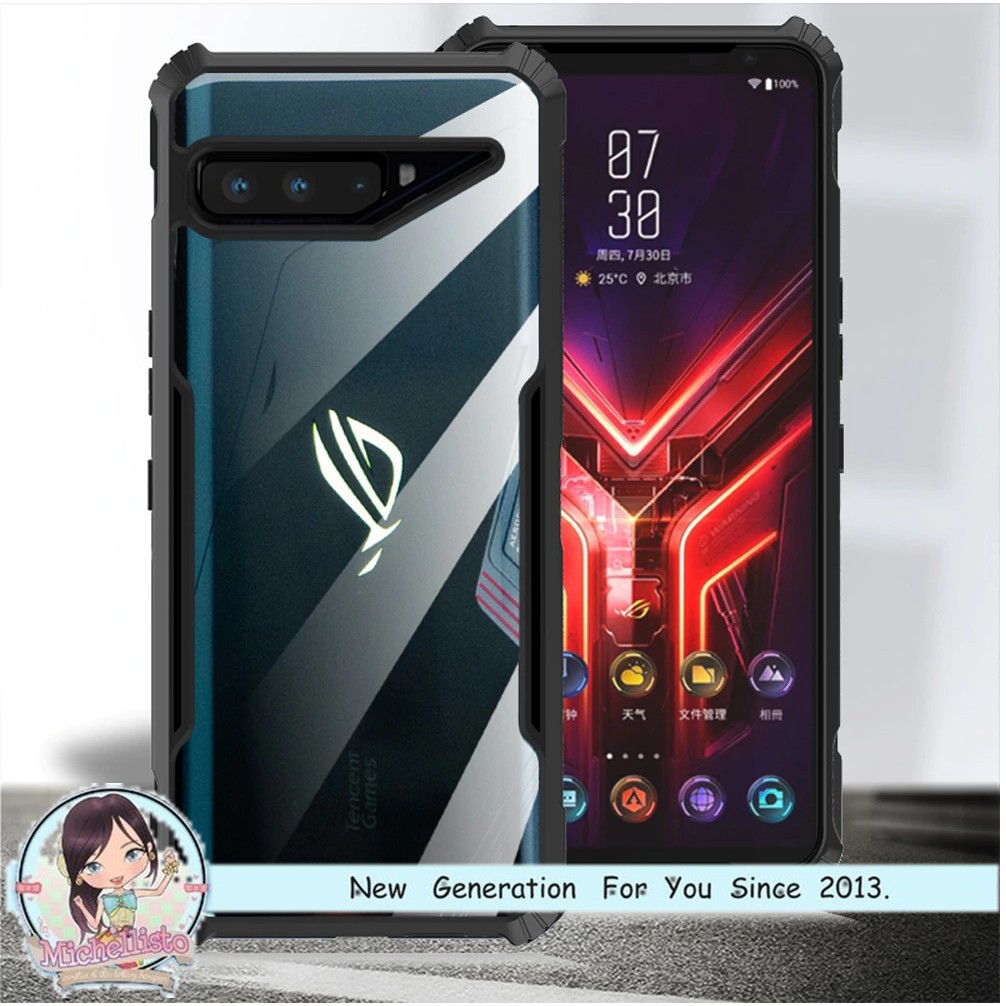 Asus Rog 3 Case Clear Acrylic Casing Bumper Transparan Softcase Cover