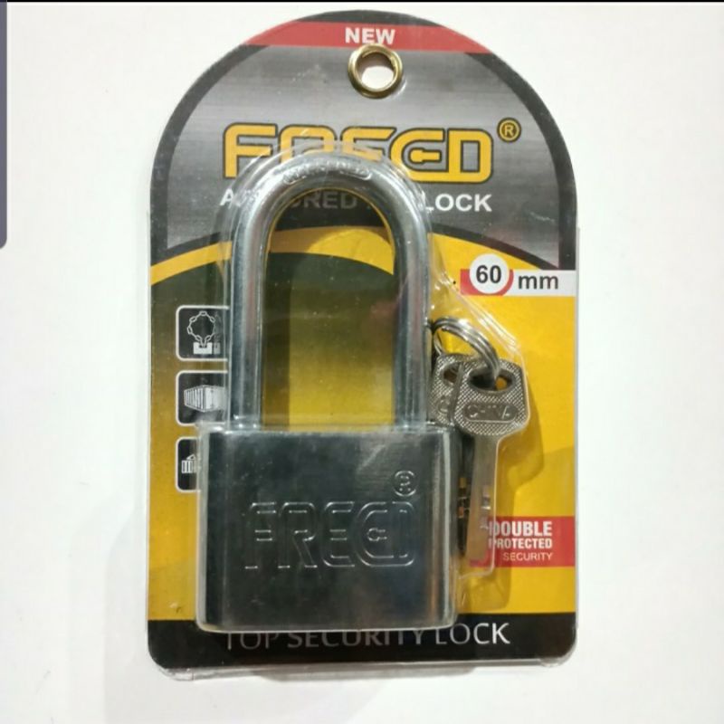 Gembok Pagar Leher Panjang 40mm 50mm & 60mm - Gembok Leher Panjang - Gembok Freed Leher Panjang