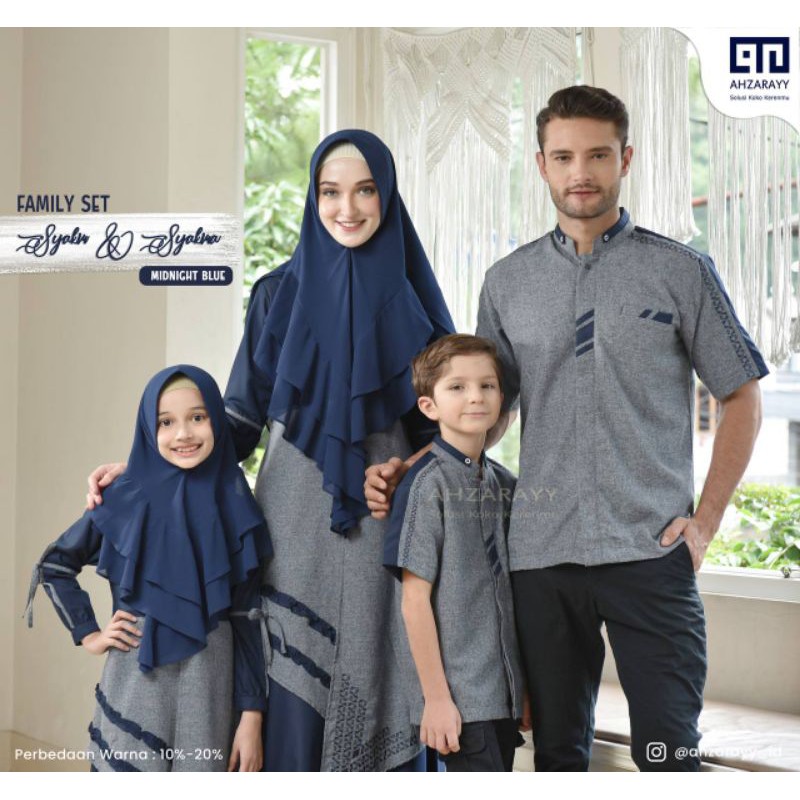 FAMILY SET SYAKIR SYAKIRA BY AHZARAYY/MIDNIGHT BLUE