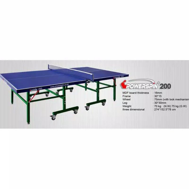 Meja Pingpong / Pimpong / Tenis Meja POWER SPIN 200 ORIGINAL
