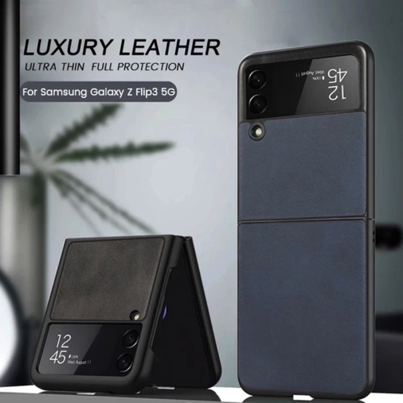 Samsung Galaxy Z Flip 3 5G Case Luxury Leather Folding Ultra