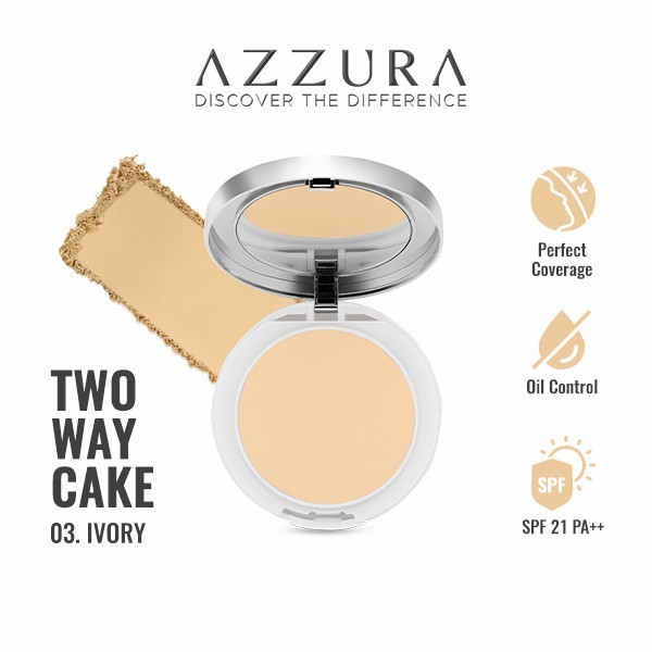 AZZURA Two Way Cake SPF 21 PA++ | Bedak Foundation Bedak Padat by AILIN