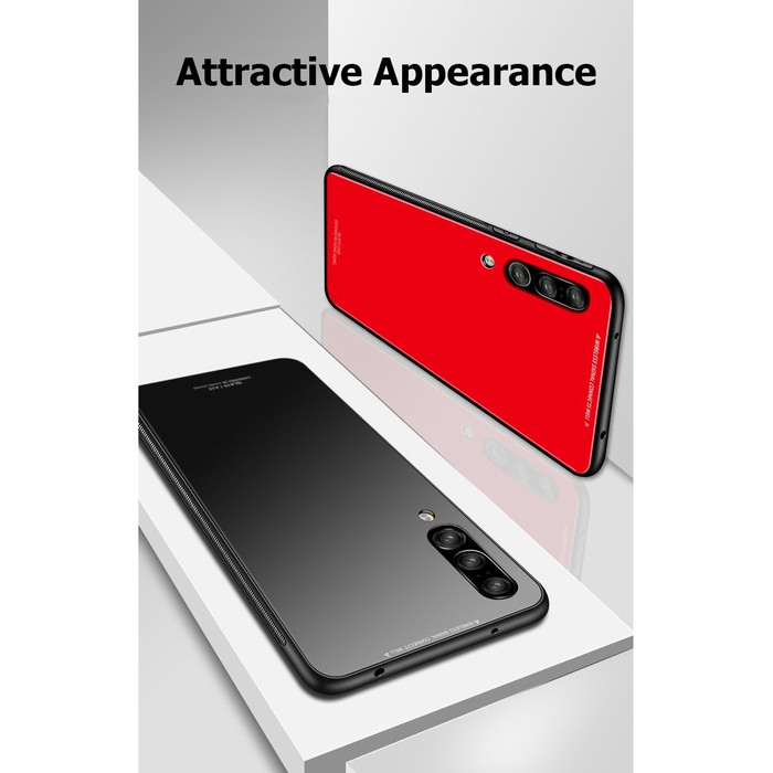 Samsung A50 Tempered Glass Case Casing Hard Anti Scratch