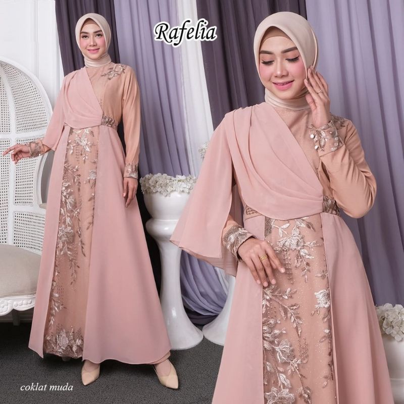 𝑮𝑨𝑴𝑰𝑺𝑷𝑬𝑫𝑰𝑨 Gamis Tille Bordir Rafelia Dress Mix Cerruty Babydooll HQ Original