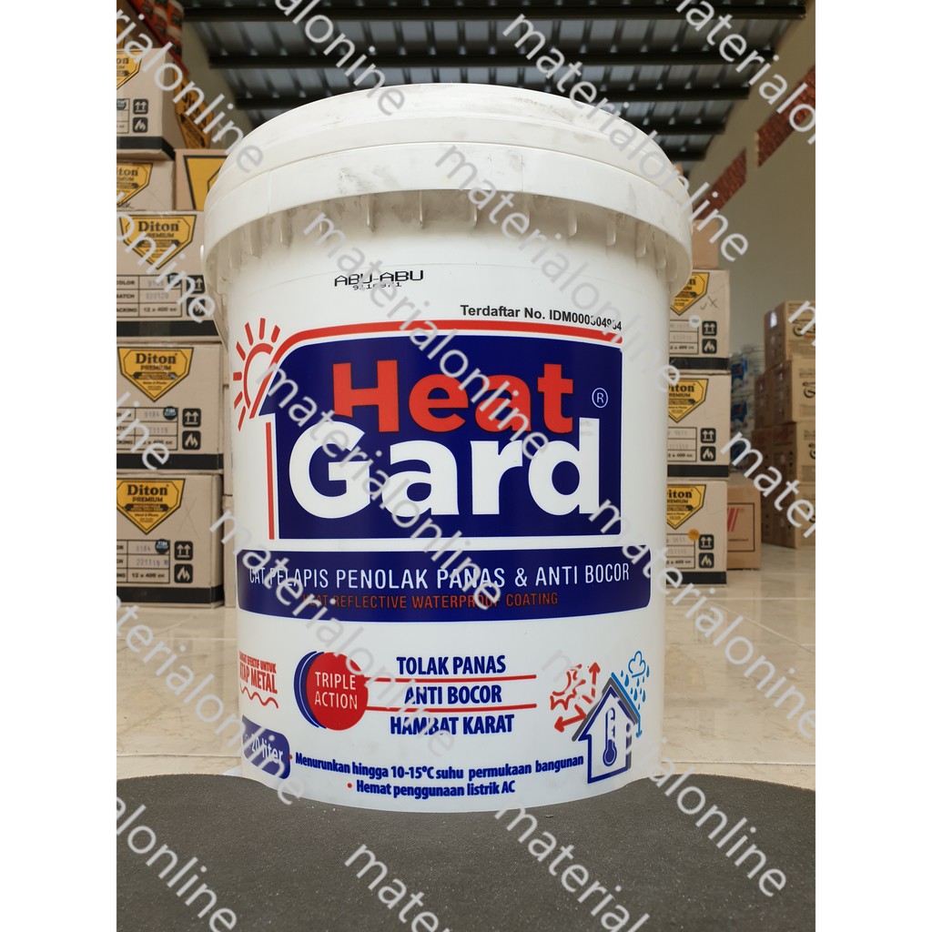 Heat Gard Heatgard Cat Pelapis Anti Panas Bocor Aquaproof Pail 20 Lt Shopee Indonesia 7074