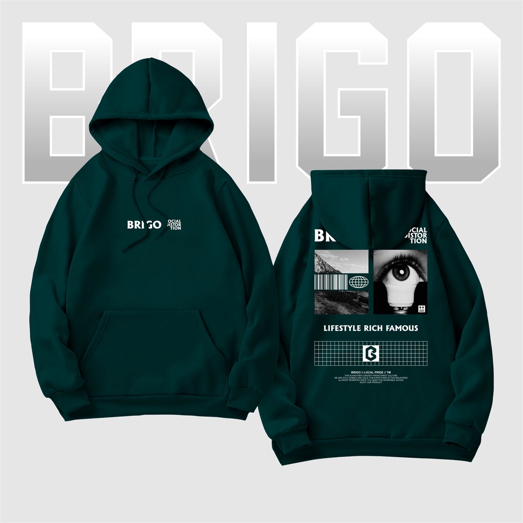 Sweater Hoodie BRIGO Sablon DTF Fleece Cotton || BRIGO Jumper Hoodie Social Distortion M-XXL (Pria &amp; Wanita) Free stiker&amp;Gantungan Kunci