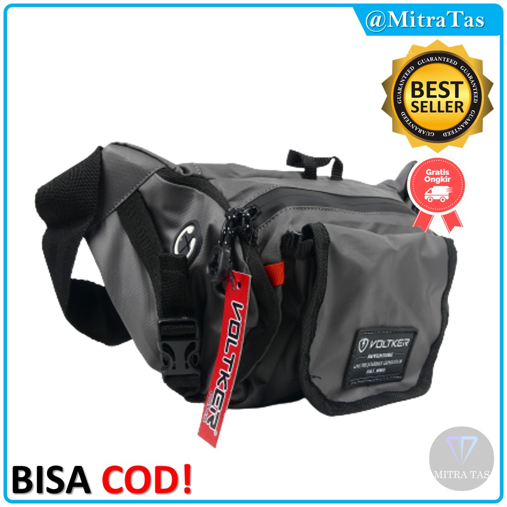 Waist Bag Hardtop Bahan Kulit Waterproof! Tas Pinggang / WaistBag Tahan Air dan Kuat!