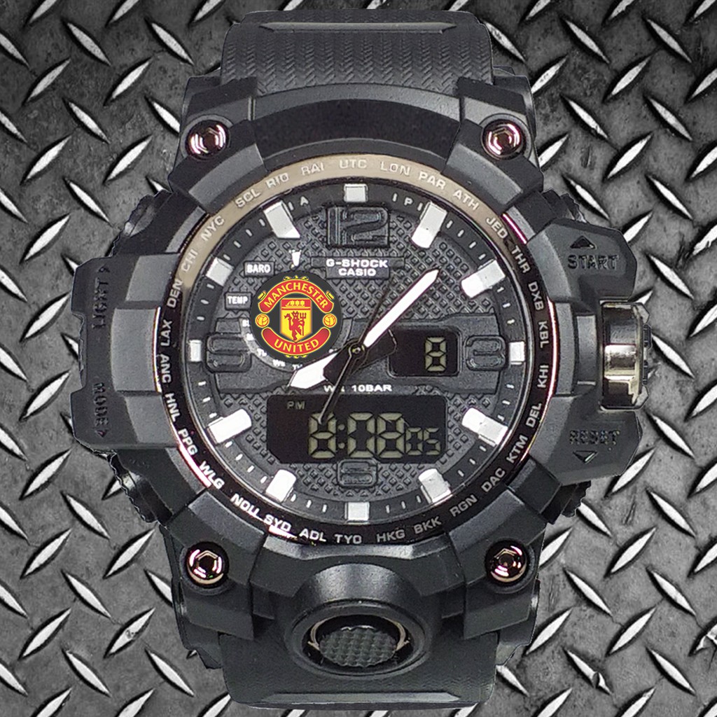 (Istimewa Bossque) Jam MU Double Time Full Black (Exclusive)