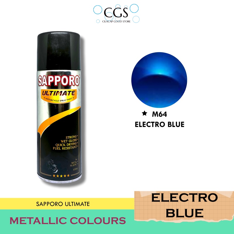 SAPPORO ELECTRO BLUE M64 - sapporo m64 - pilok biru sapporo - cat sapporo biru - pylox sapporo ultim