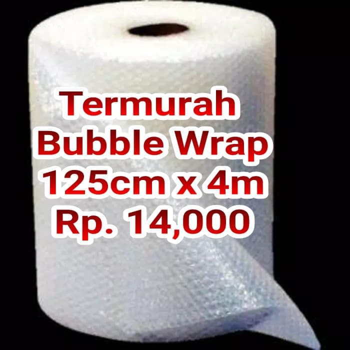 

SALE - PROMO!!! PLASTIK BUBBLE WRAP 125 CM X 500 CM (5 METER) - PUTIH