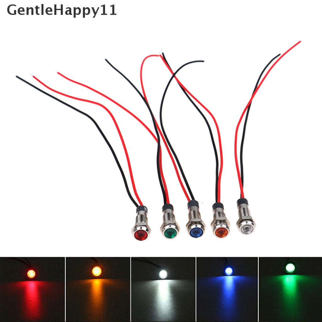 Gentlehappy 5x Mobil Perahu 12V-24V 6mm Lampu Indikator LED Dash Dashboard Panel Warning Lamp