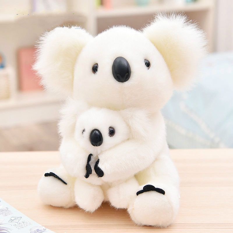 Mainan Boneka 28cm Cute Animal Koala Bear Plushie Toys Sitting Mother and Baby Koala Stuffed Plushie Dolls