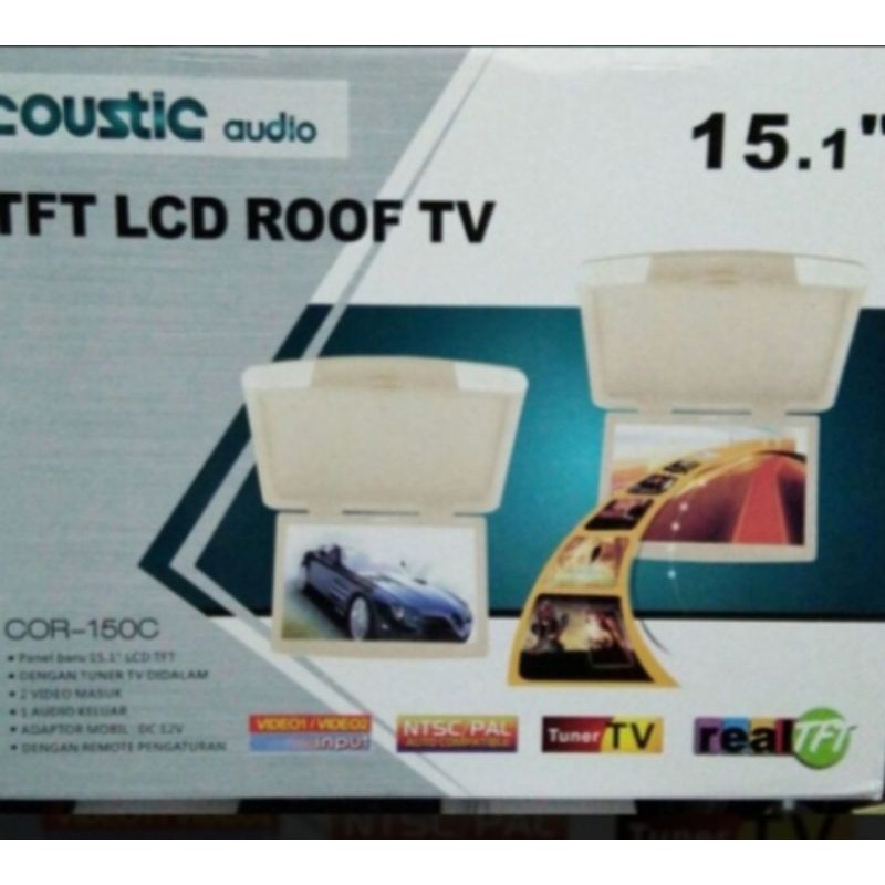 TV MOBIL ROOF PLAFON COUSTIC AUDIO ADA TV 15 INCH