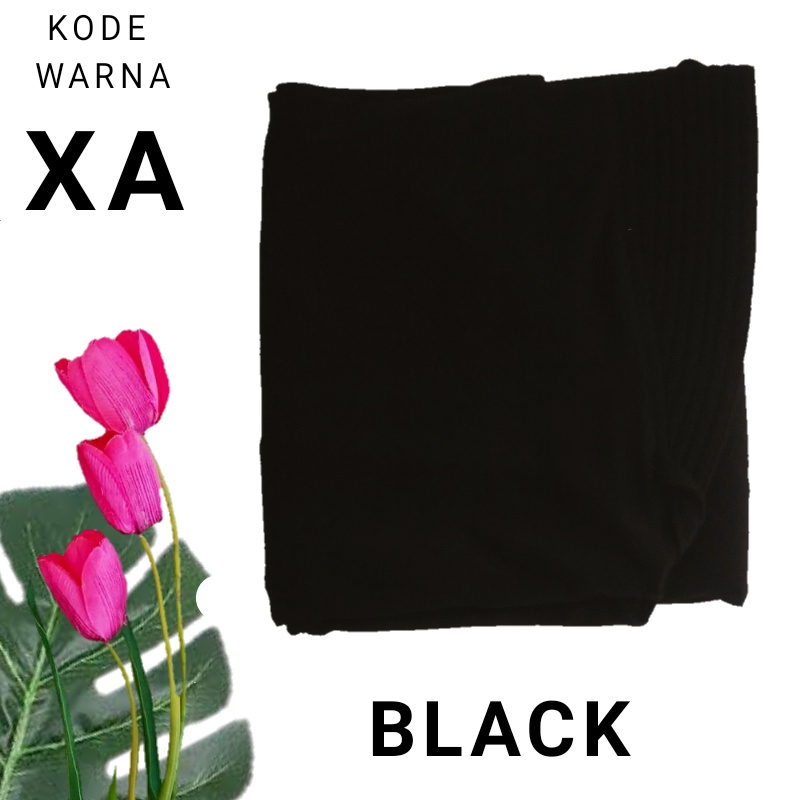 HIJAB MARYAM TALI DEWASA JERSEY PREMIUM 10 TAHUN KEATAS-JILBAB BERGO-ADEM DAN JAHITAN RAPI-KBSN- kode L-XA - BLACK