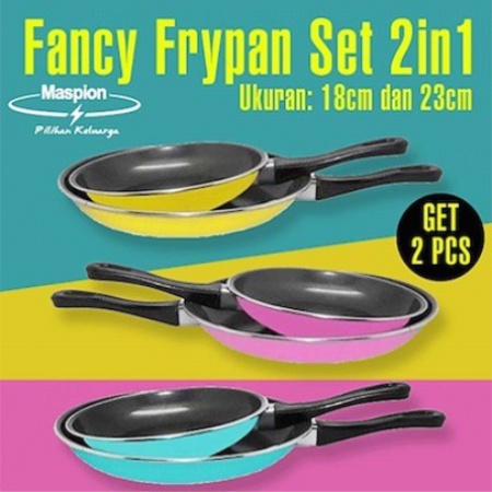 Frypan Set warna 18 dan 23 cm - isi 2 pcs