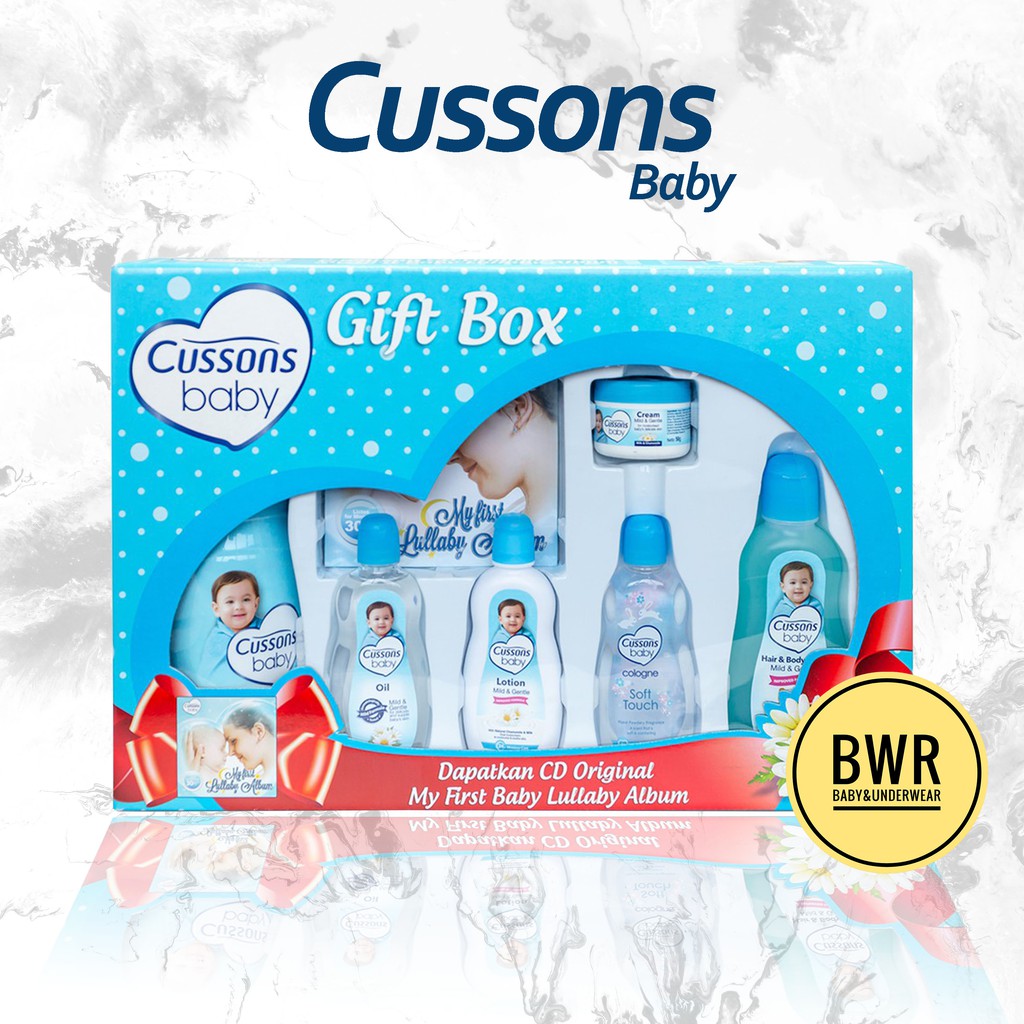 Cussons Baby BOX | Perlengkapan Perawatan Mandi Bayi Gift Set - Bwr