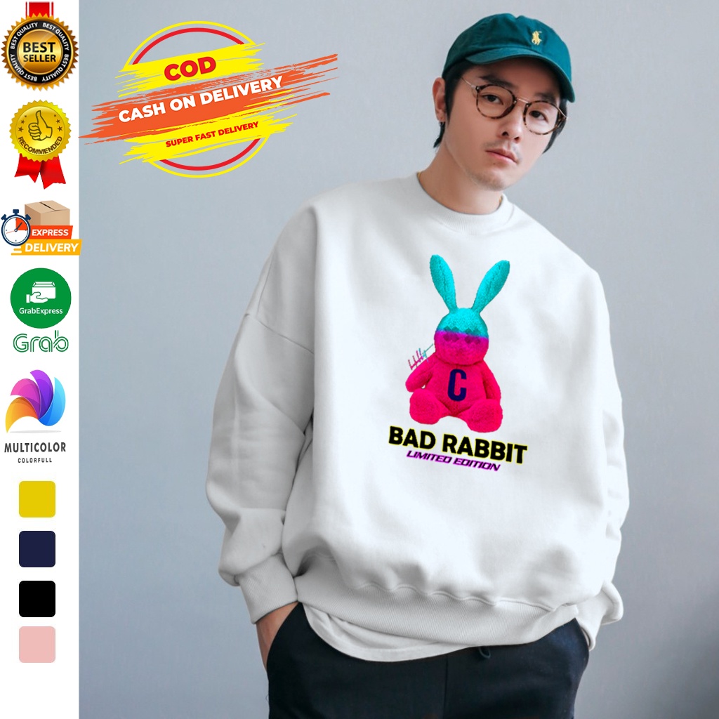 🅳🅵 Sweater Bad Rabbit | Sweater Wanita &amp; Pria Hits Viral | Original Untitres | Dhea Fashion