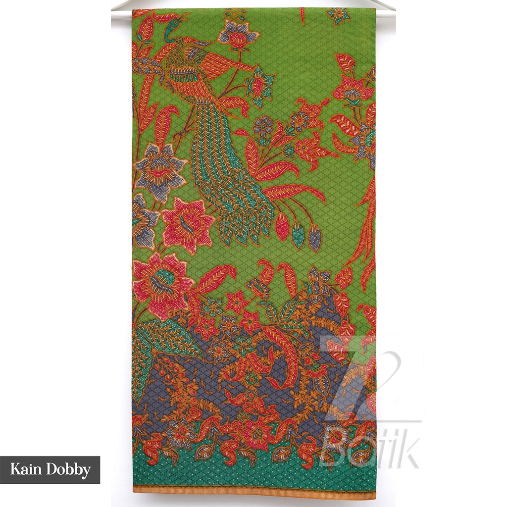 BAHAN BATIK PREMIUM Dobby Dobi Dobbi Dolbi Motif Burung Warna Hijau Merah 729074 Cap 72 Jarik Jarit Samping Kebat Panjang Batik Dobby Modern Premium Bahan Seragam Batik Pernikahan Kantor Keluarga Murah Kamen Jadi Batik Bali Lembaran