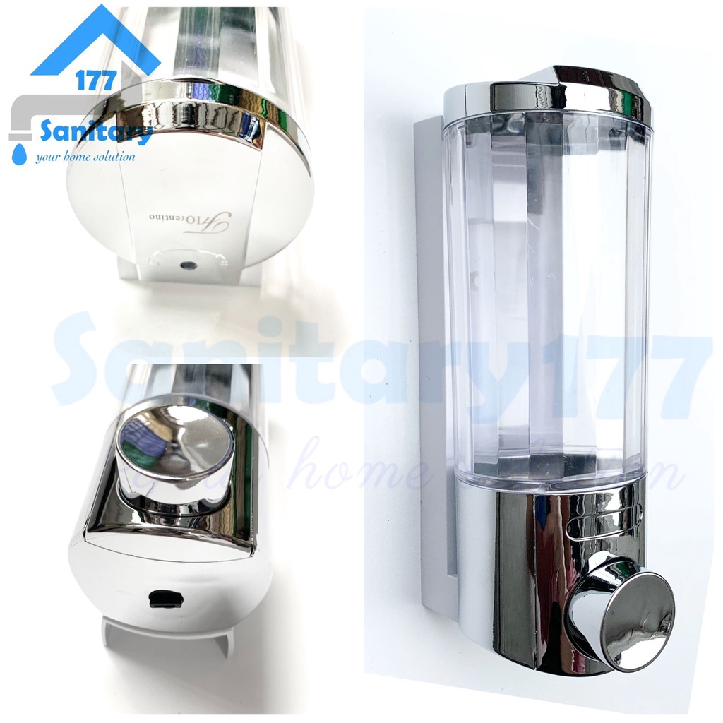 Tempat Sabun Cair Single Minimalis CHROME 350ml fiorentino F31C- Soap Dispenser Sabun 350 ml sanitizer Shampoo rak rack penyimpanan