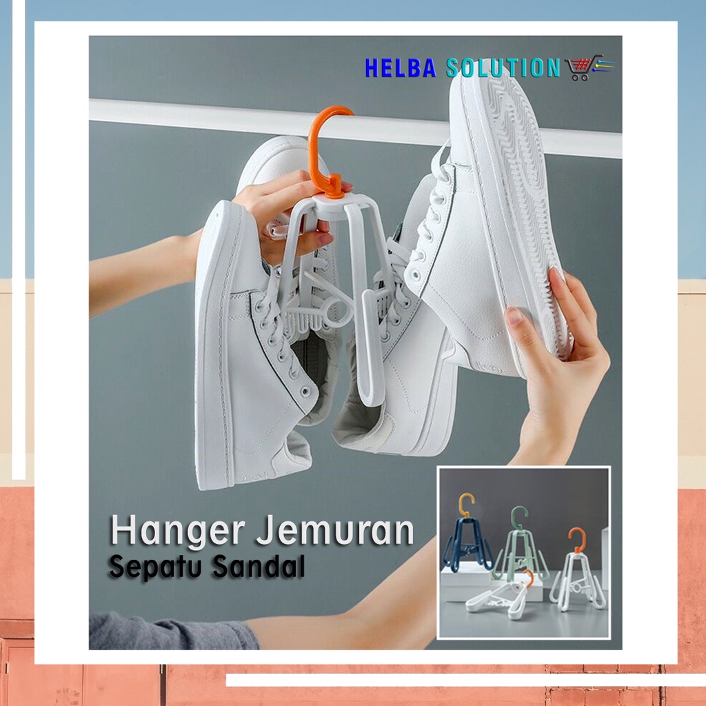 Hanger Gantungan Jemuran Sepatu Sandal 4 Sisi Bisa Diputar Dan Dilipat Multifungsi