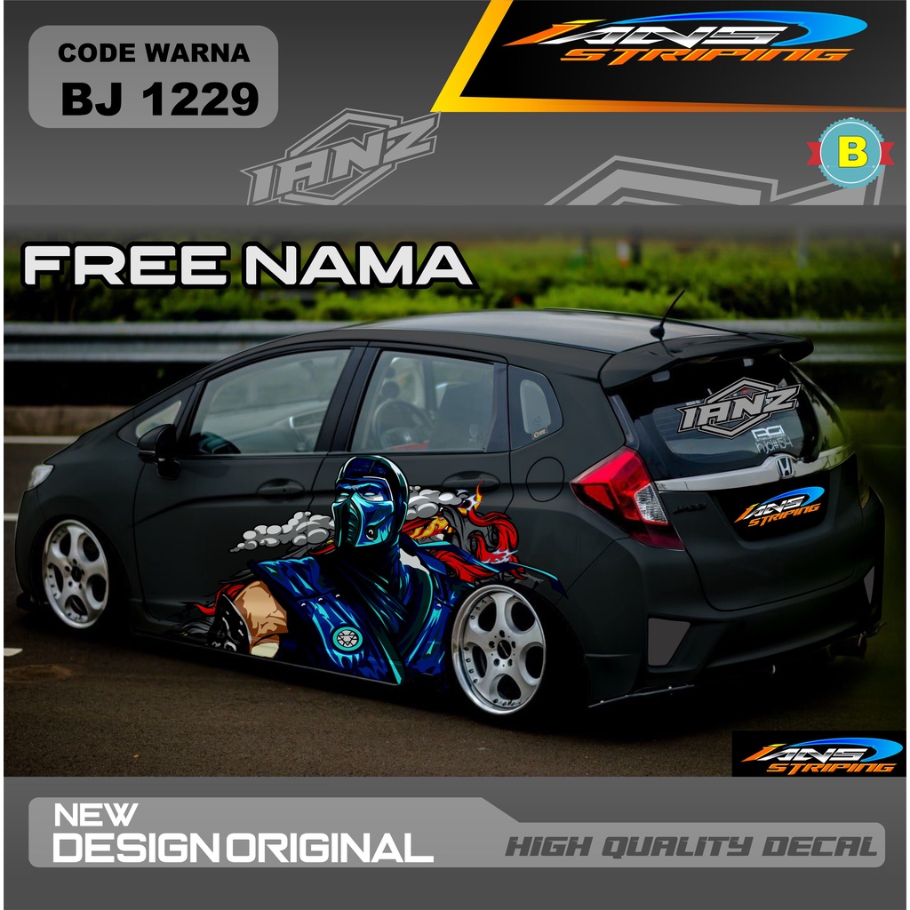 DECAL STICKER MOBIL HONDA JAZZ / STIKER DECAL MOBILIO / VARIASI DECAL MOBIL AGYA / DECAL STIKER AYLA