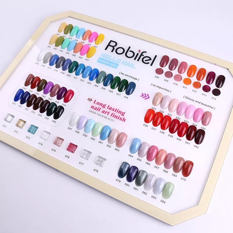 HARGA 1PCS ROBIFEL 84 WARNA NAILS POLISH GEL 15ml