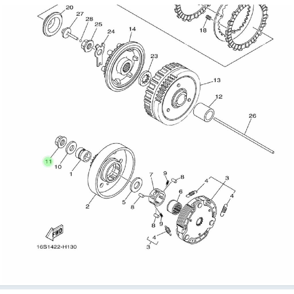 MUR KRUK KREK AS KANAN MANGKOK KOPLING VEGA R NEW ZR RR FORCE FI JUPITER Z Z1 ORI 90179-12802