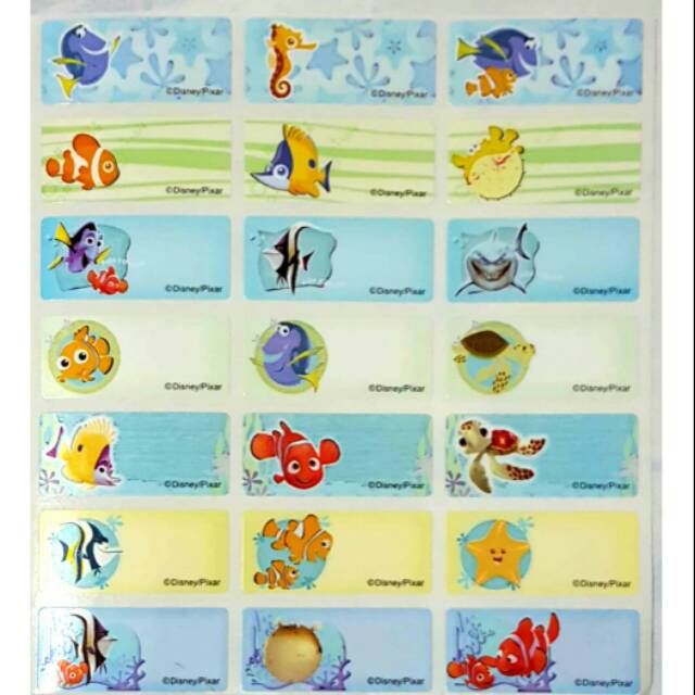 

Label Nama Anti Air Sticker Waterproof Premium Nemo