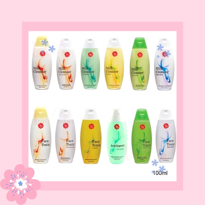 [BPOM] VIVA Milk Cleanser dan Face Tonic 100mL  + AIR MAWAR / Pembersih Wajah Viva / Pembersih Pengh