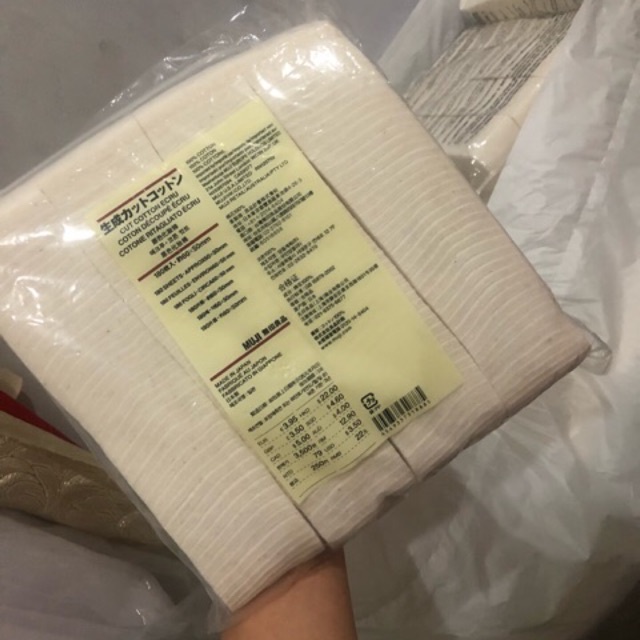 MUJI Cut Cotton Ecru Kapas Vape 135 Lembar 90x70mm