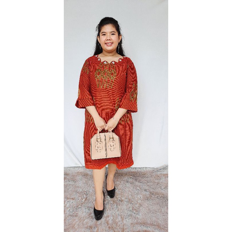 DRESS ULOS BATAK BOLANG ORANGE