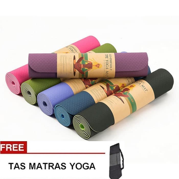 home_colection Matras Friendly Yoga Mat Anti Slip Tebal Premium Matras Olahraga Sport &amp; Pilates Mat