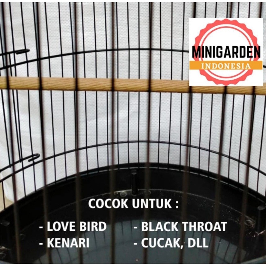 TANGKRINGAN ULIR KAYU JATI 50CM tangset sangkar burung lovebird kenari