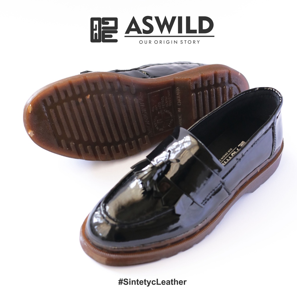 ASWILD -  Tedzukuri Glossy Original Loafers Unisex Pria Wanita Tassel 36 - 44
