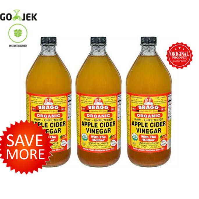 

ENAK Bragg Apple Cider Vinegar 946ml Pack of 3 BANYAK RASA