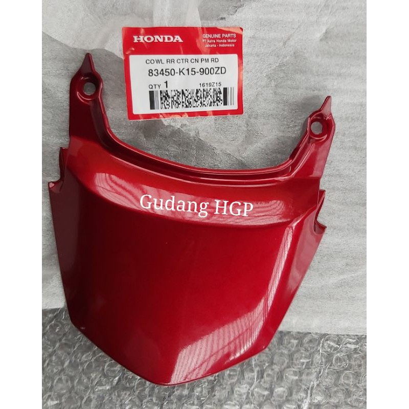 Cowl RR CTR, Cover Tail Merah Mettalic Honda CB150R StreetFire Old 83450-K15-900ZD Ori HGP